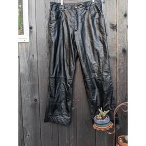 Vintage Wilson's Leather Biker Thick Motorcycle Pants Size 36